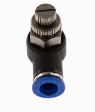 Coude de sortie de compteur du silencieux Flow Control 8 mm - R1/4'' Brass/PA 66
