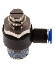 Coude de sortie du compteur du silencieux Flow Control 8 mm - R1/2'' Brass/PA 66