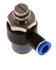 Coude de sortie du compteur du silencieux Flow Control 8 mm - R1/2'' Brass/PA 66