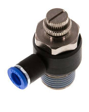 Coude de sortie du compteur du silencieux Flow Control 8 mm - R1/2'' Brass/PA 66