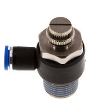 Coude de sortie du compteur du silencieux Flow Control 8 mm - R1/2'' Brass/PA 66