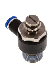 Coude de sortie du compteur du silencieux Flow Control 8 mm - R1/2'' Brass/PA 66
