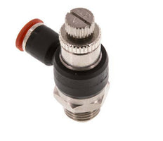 Coude d'entrée pour silencieux de contrôle de débit 6 mm - G1/4'' laiton/PA 66