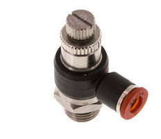 Coude d'entrée pour silencieux de contrôle de débit 6 mm - G1/4'' laiton/PA 66