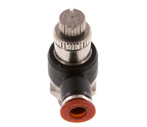 Coude d'entrée pour silencieux de contrôle de débit 6 mm - G1/4'' laiton/PA 66