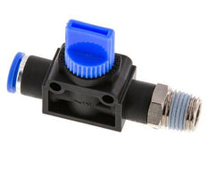 vanne manuelle d'arrêt à 3/2 voies 8 mm - R1/4'' Plastique/laiton Ventilation côté tube