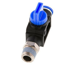 vanne manuelle d'arrêt à 3/2 voies 8 mm - R1/4'' Plastique/laiton Ventilation côté tube