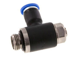 Coude de sortie de compteur du silencieux de contrôle du débit 4 mm - G1/8'' laiton/PA 66 Vis fendue