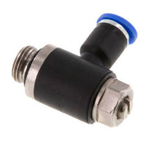 Coude de sortie de compteur du silencieux de contrôle du débit 4 mm - G1/8'' laiton/PA 66 Vis fendue