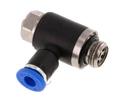 Coude de sortie de compteur du silencieux de contrôle du débit 4 mm - G1/8'' laiton/PA 66 Vis fendue