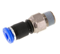 4mm & R1/8'' Joint articulé Filetages mâles à enfoncer Laiton nickelé/PBT NBR Rotatif