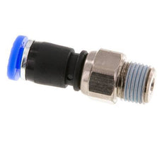 4mm & R1/8'' Joint articulé Filetages mâles à enfoncer Laiton nickelé/PBT NBR Rotatif