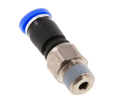 4mm & R1/8'' Joint articulé Filetages mâles à enfoncer Laiton nickelé/PBT NBR Rotatif