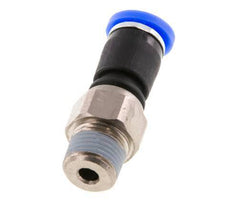 4mm & R1/8'' Joint articulé Filetages mâles à enfoncer Laiton nickelé/PBT NBR Rotatif