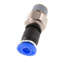 4mm & R1/8'' Joint articulé Filetages mâles à enfoncer Laiton nickelé/PBT NBR Rotatif