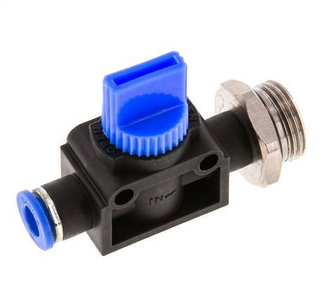 3/2-Way Shut-Off Hand Valve 6 mm - G3/8'' Plastic/Brass Thread-side venting