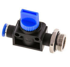 vanne manuelle d'arrêt 3/2 6 mm - G3/8'' plastique/laiton Filetage côté ventilation