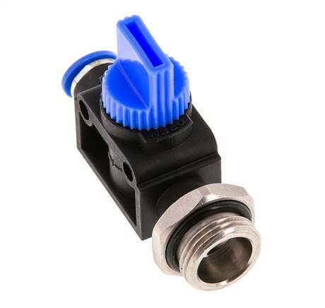 vanne manuelle d'arrêt 3/2 6 mm - G3/8'' plastique/laiton Filetage côté ventilation