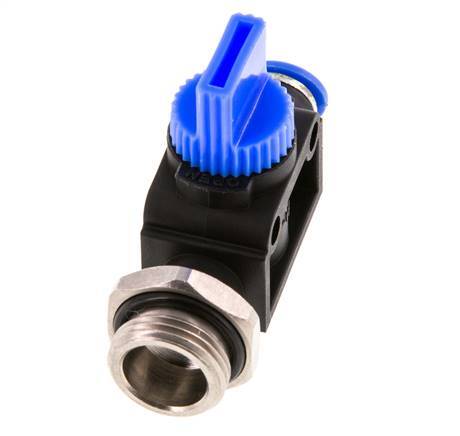 vanne manuelle d'arrêt 3/2 6 mm - G3/8'' plastique/laiton Filetage côté ventilation