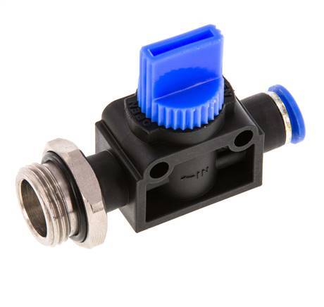 vanne manuelle d'arrêt 3/2 6 mm - G3/8'' plastique/laiton Filetage côté ventilation