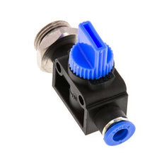 vanne manuelle d'arrêt 3/2 6 mm - G3/8'' plastique/laiton Filetage côté ventilation