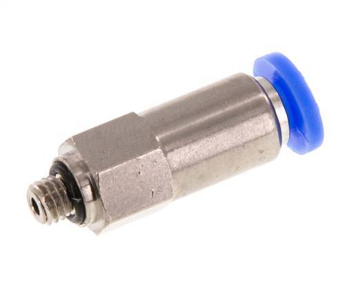 Clapet anti-retour à poussoir 4mm & M5 mâle laiton/PBT 0.2-10bar (3-145psi) Filetage-Tuyau