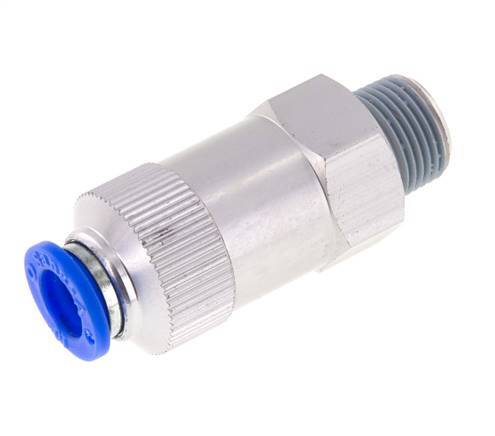 Clapet anti-retour à poussoir 10mm & R3/8'' mâle aluminium 0.2-10bar (3-145psi) Filetage-Tuyau