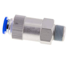 Push-In Check Valve 10mm & R3/8'' Male Aluminum 0.2-10bar (3-145psi) Thread-Hose