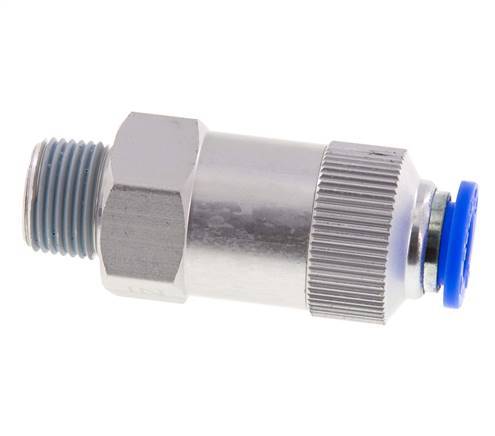 Clapet anti-retour à poussoir 10mm & R3/8'' mâle aluminium 0.2-10bar (3-145psi) Filetage-Tuyau