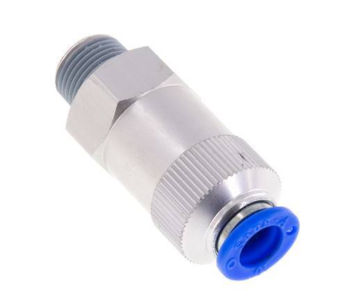 Clapet anti-retour à poussoir 10mm & R3/8'' mâle aluminium 0.2-10bar (3-145psi) Filetage-Tuyau