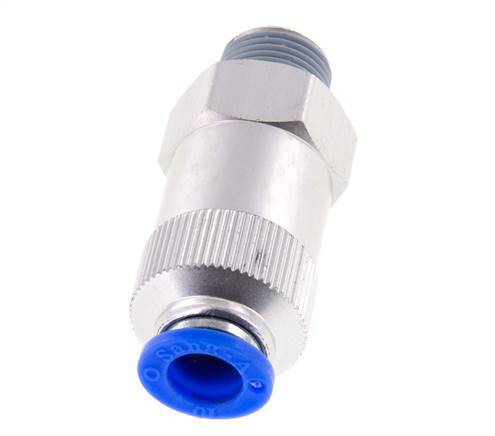 Clapet anti-retour à poussoir 10mm & R3/8'' mâle aluminium 0.2-10bar (3-145psi) Filetage-Tuyau