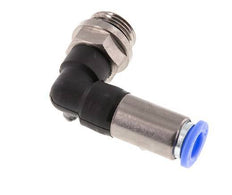 Raccord enfichable 8mm & G3/8'' mâle coude autobloquant laiton/PBT 0-10bar (0-145psi)