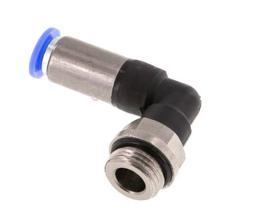 Raccord enfichable 8mm & G3/8'' mâle coude autobloquant laiton/PBT 0-10bar (0-145psi)