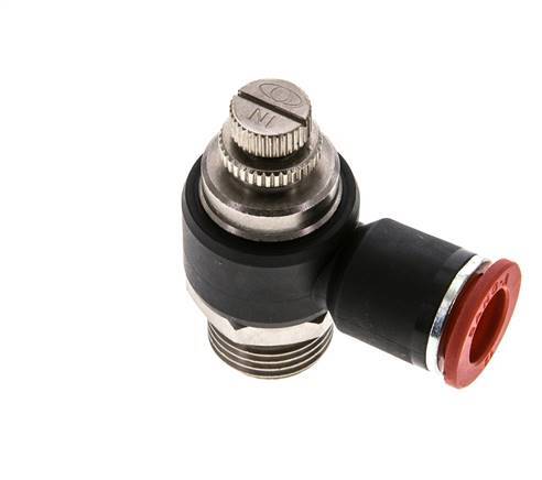Flow Control Silencer Meter-In Elbow 12 mm - G1/2'' Brass/PA 66