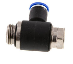 Coude de sortie de compteur pour silencieux 8 mm - G3/8'' laiton/PA 66 Vis fendue