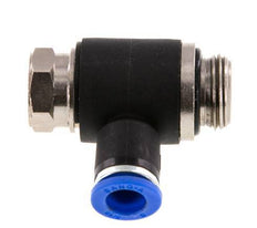 Coude de sortie de compteur pour silencieux 8 mm - G3/8'' laiton/PA 66 Vis fendue