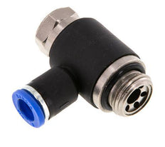 Coude de sortie de compteur pour silencieux 8 mm - G3/8'' laiton/PA 66 Vis fendue
