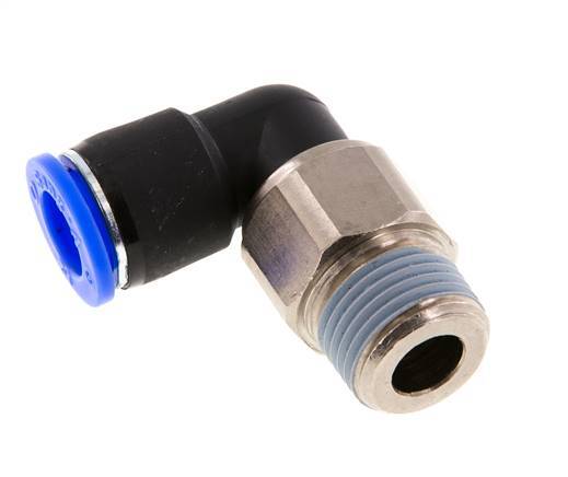 Coude 12mm & R1/2'' Joint pivotant Filets mâles à enfoncer Laiton nickele/PBT NBR Rotatif