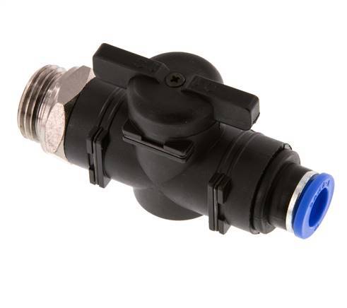 Vanne à boule droite à 2 voies 10 mm - G1/2'' plastique/laiton