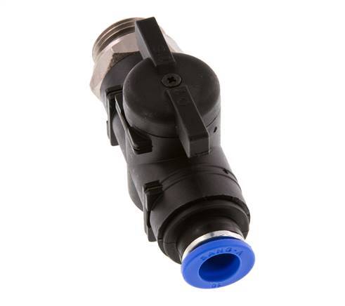 Vanne à boule droite à 2 voies 10 mm - G1/2'' plastique/laiton