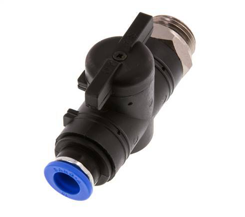 Vanne à boule droite à 2 voies 10 mm - G1/2'' plastique/laiton
