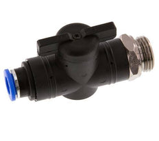 Vanne à boule droite à 2 voies 10 mm - G1/2'' plastique/laiton