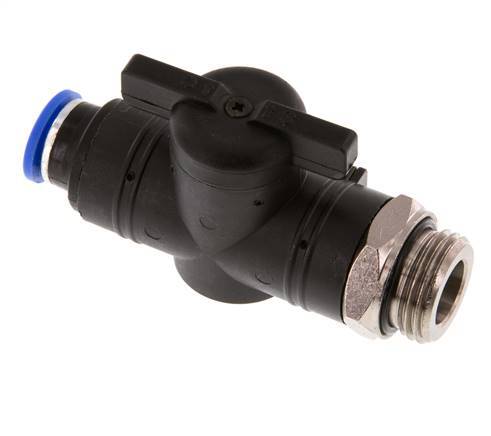 Vanne à boule droite à 2 voies 10 mm - G1/2'' plastique/laiton