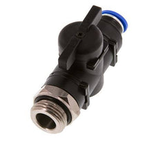Vanne à boule droite à 2 voies 10 mm - G1/2'' plastique/laiton