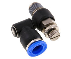 Silencieux de contrôle d'écoulement Sortie de compteur rotative 10 mm - R1/4'' Laiton/PA 66