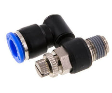 Silencieux de contrôle d'écoulement Sortie de compteur rotative 10 mm - R1/4'' Laiton/PA 66