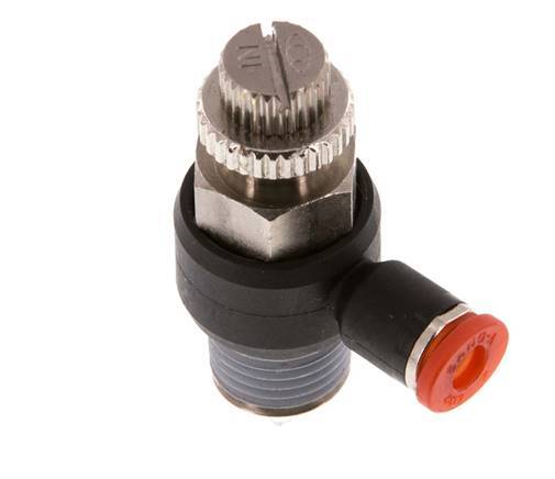 Coude d'entrée pour silencieux 4 mm - R1/4'' laiton/PA 66