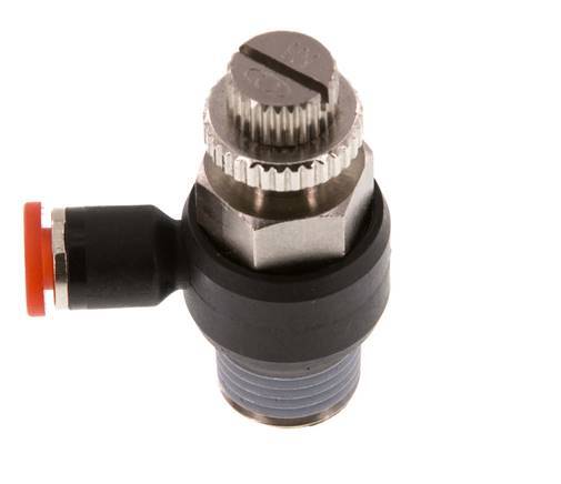 Coude d'entrée pour silencieux 4 mm - R1/4'' laiton/PA 66