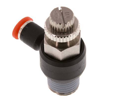 Coude d'entrée pour silencieux 4 mm - R1/4'' laiton/PA 66
