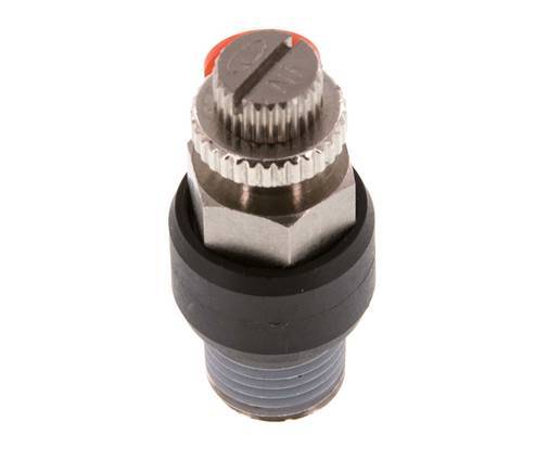 Coude d'entrée pour silencieux 4 mm - R1/4'' laiton/PA 66